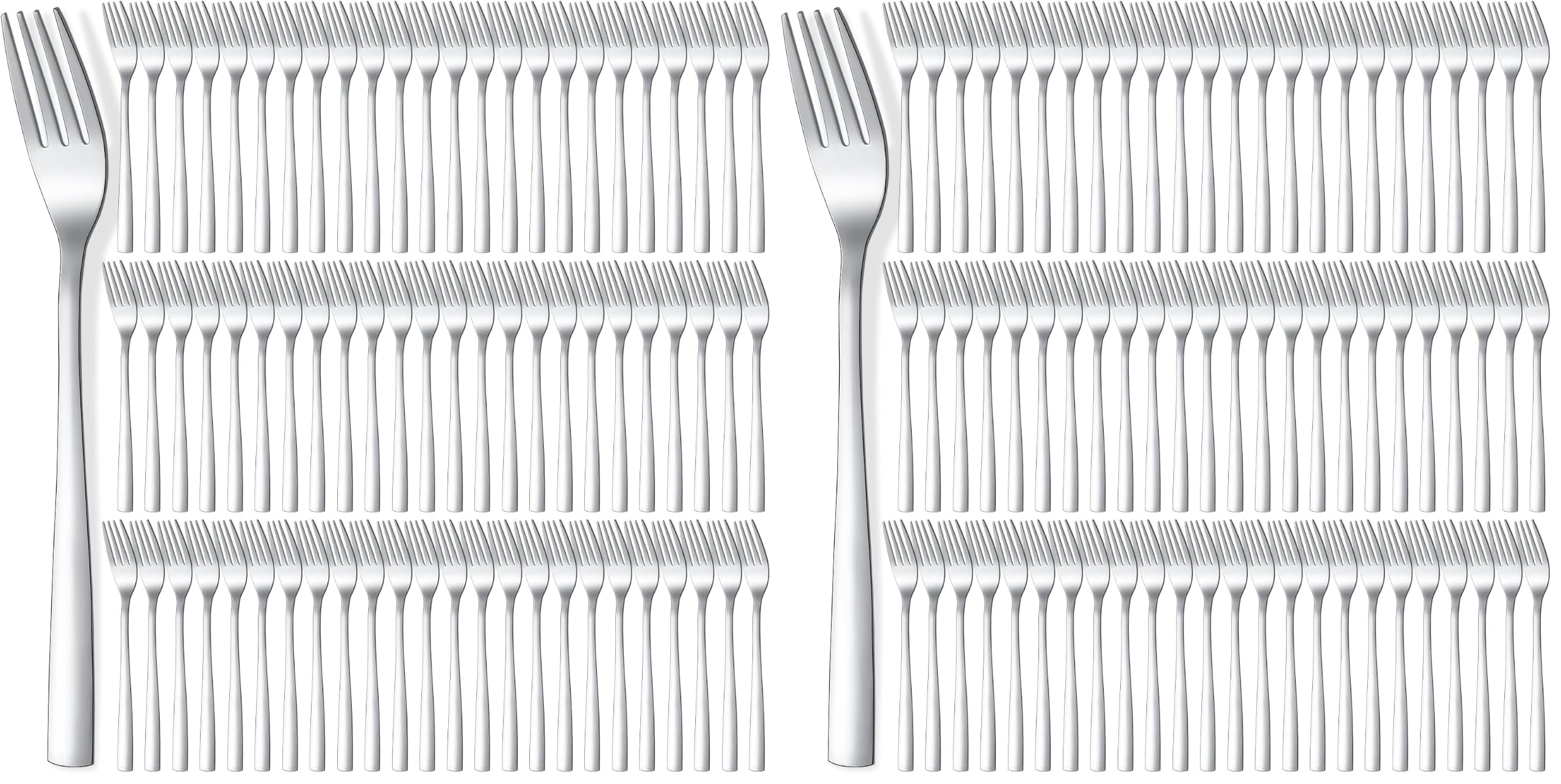Minatee 100 Pcs Dinner Forks Bulk Set 8 Inches Stainless Steel Metal Forks — Amazon image 7