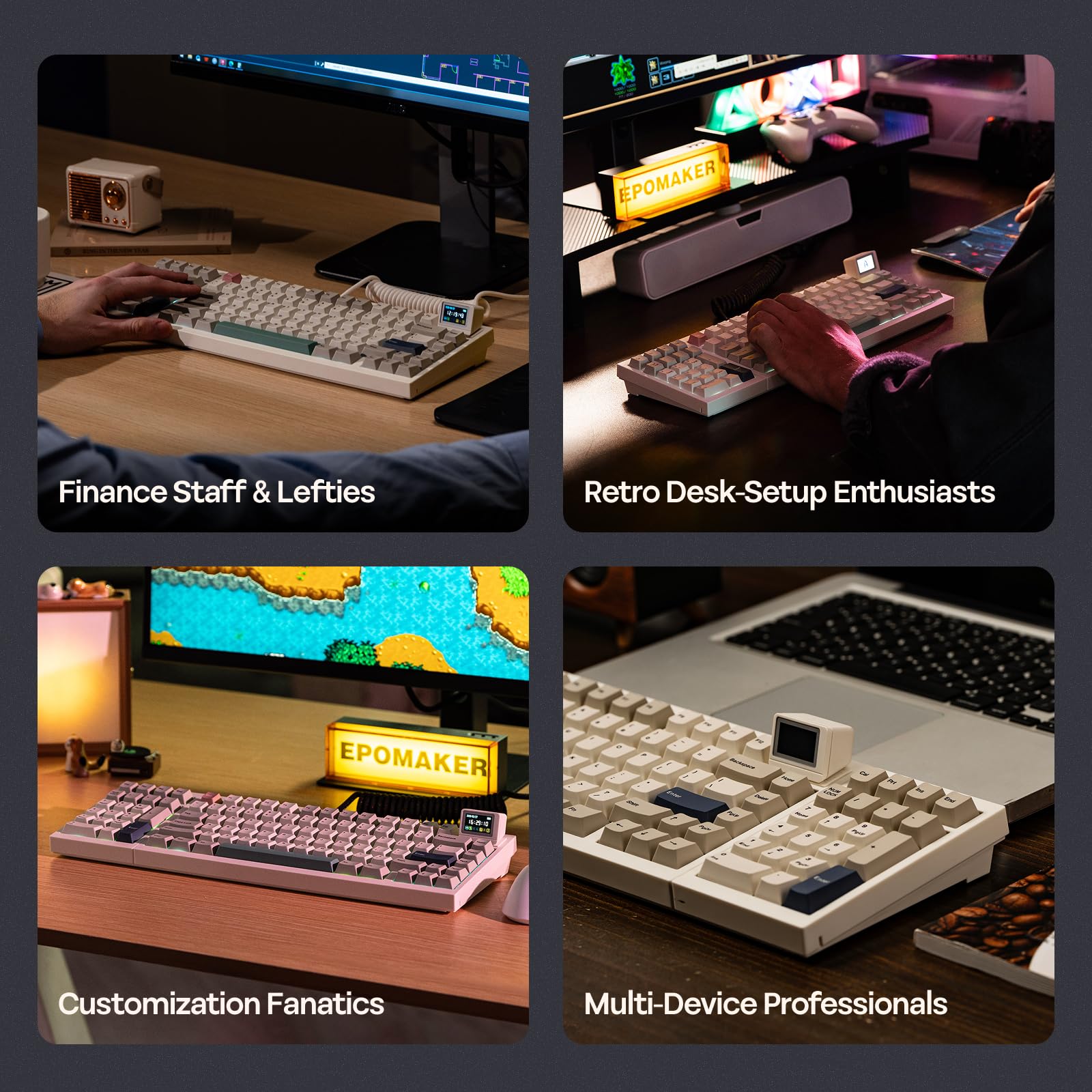 Amazon.com: EPOMAKER RT98 Creative Modular Retro Gaming Keyboard w