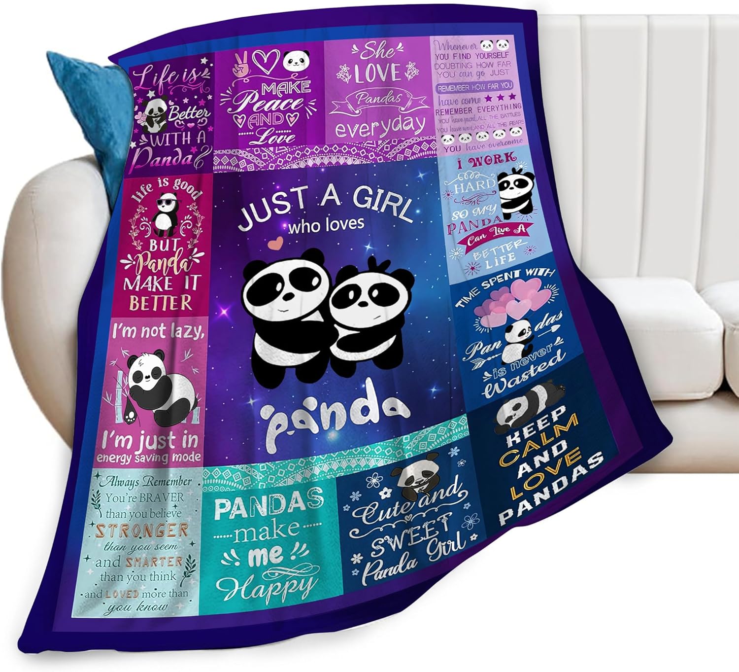 Panda Blanket Cute Panda Plush Throw Blanket Super Soft