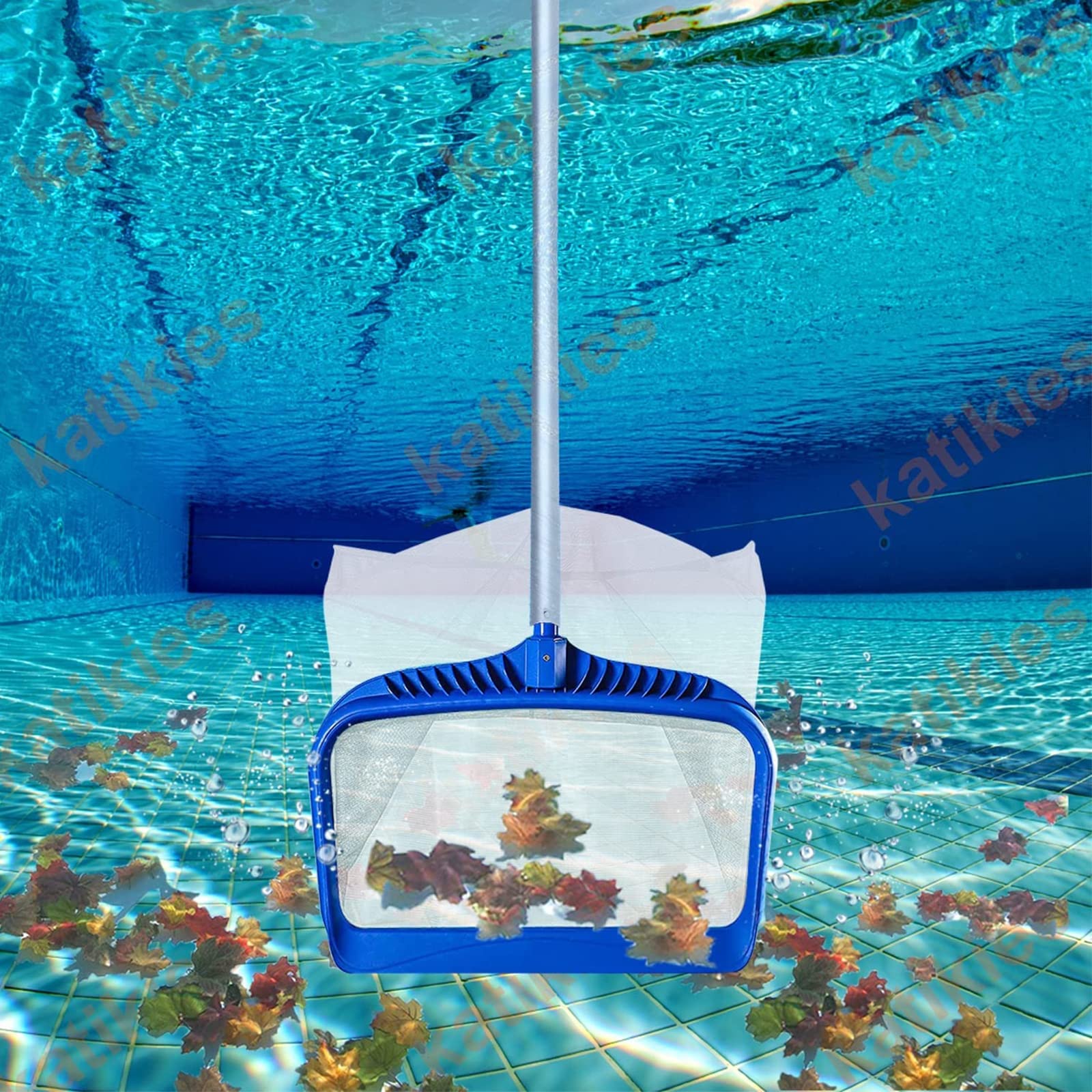 Atie Laubkescher Für Pool & Teich - Skimmer Zum Entfernen Von Blättern Und Schmutz Von Der Wasseroberfläche