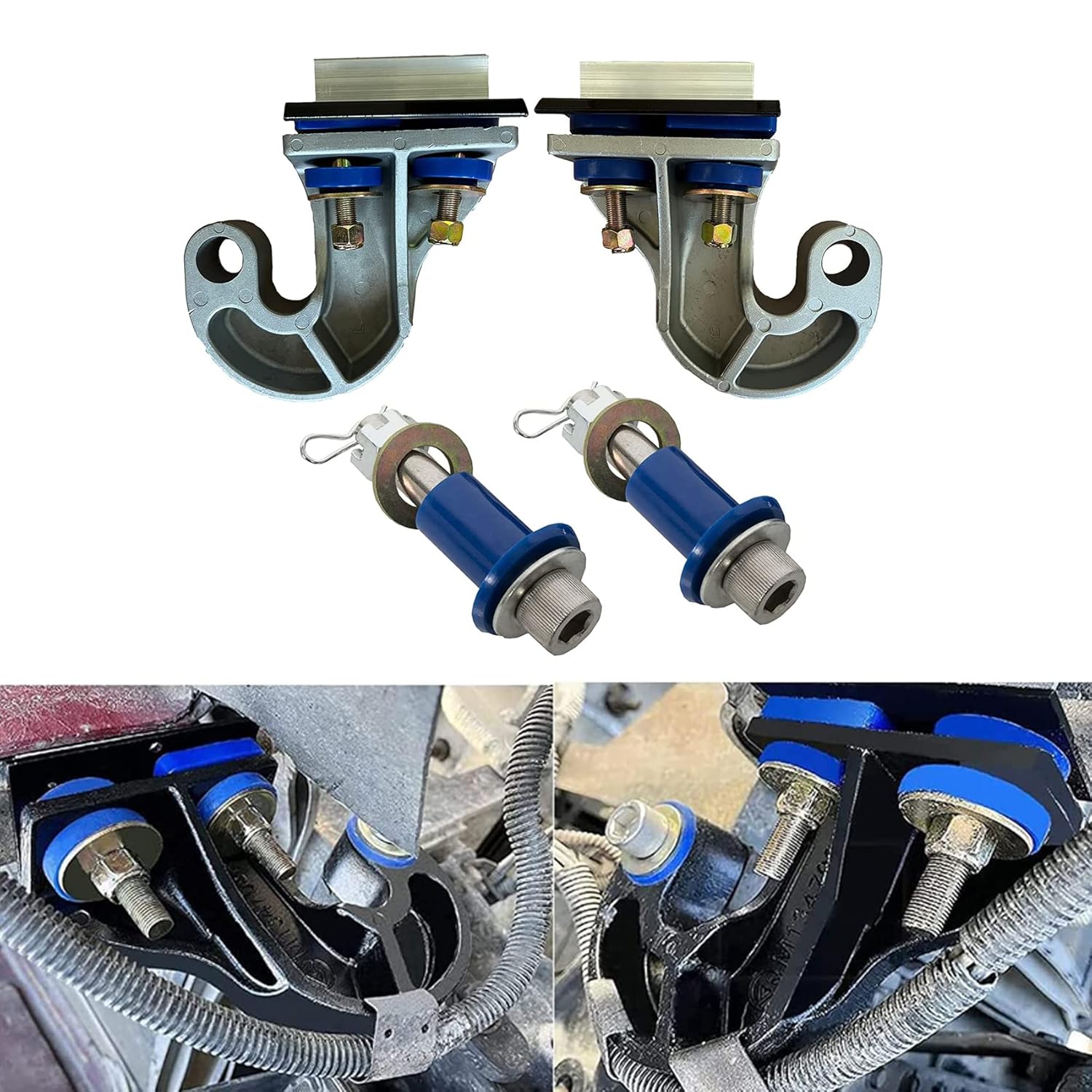 for Peterbilt Engine Hood Hinge Pivot Bolt Bushing Kit and Lower Hood Pivot Kit Compatible with Peterbilt 379 378 377 Acessories Replace 13-04154 13-04164 13-04708R 13-04708L