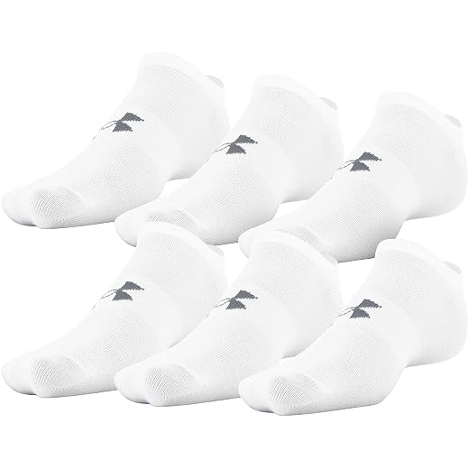 Under Armour Men's Essential Lite No Show Socks, 6-Pairs