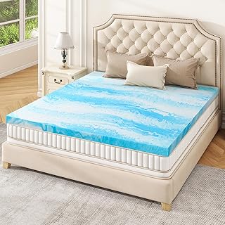 Mattress Topper Twin - 3 Inch Memory Foam Mattress Topper Cooling Gel Infusion CertiPUR Certified