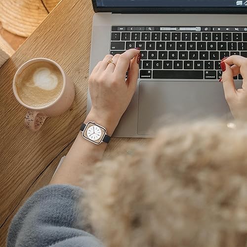 Miniatura 9 de Slim Leather Bands Compatible with Apple Watch 38mm 40mm 41mm 42mm 44mm 45mm 49mm Replacement Genuine Leather Strap for iWatch Series Thin Watch