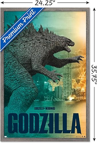 Vista 30 de Trends International Godzilla vs Kong - Póster de pared Godzilla, 34 pulgadas de largo x 22.4 W, versión premium sin marco