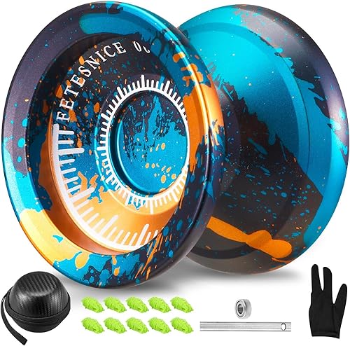 FETESNICE Yoyo Yoyo profesional sensible para principiantes, yoyos que no responden para adultos, truco de metal para jugadores avanzados, yoyo