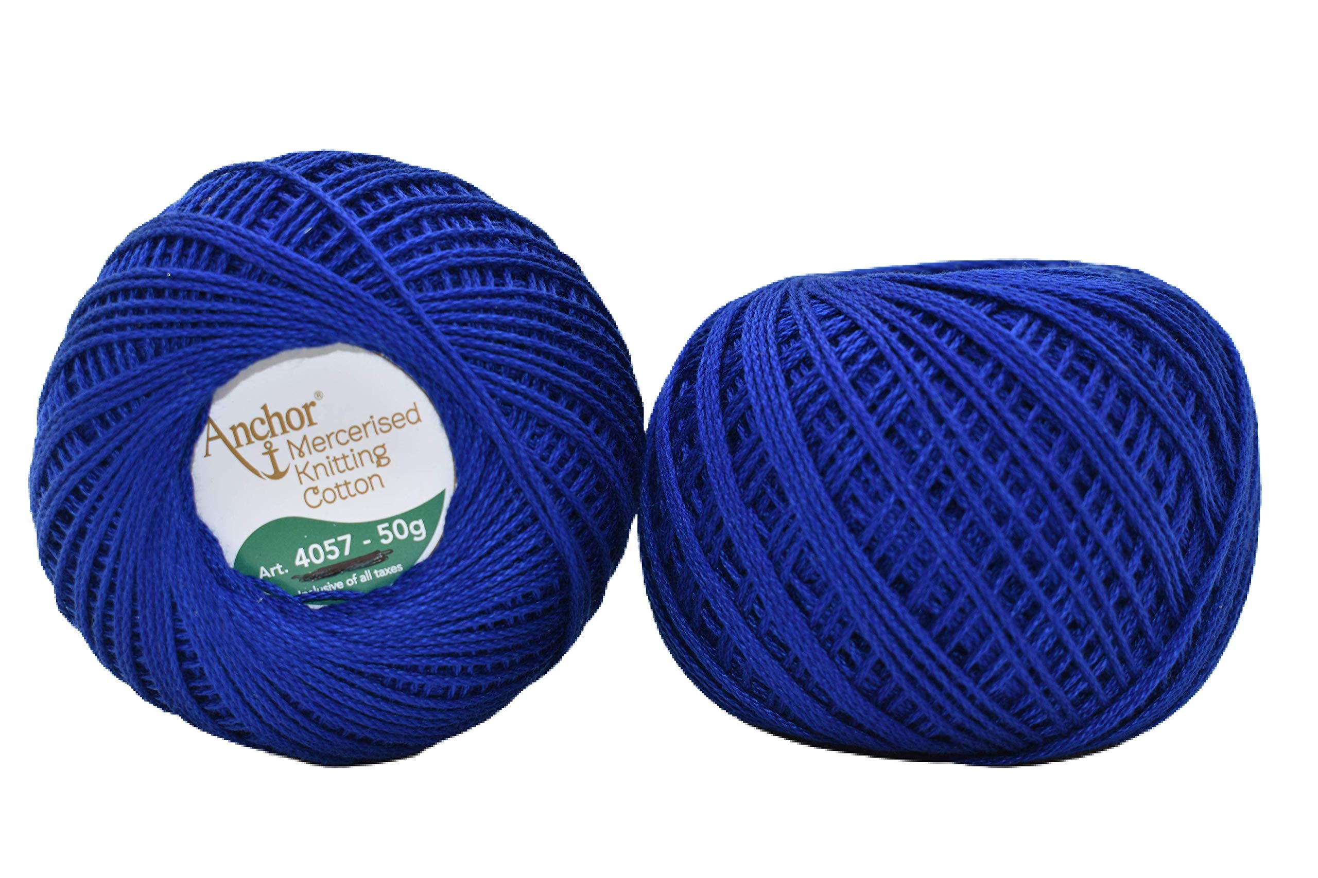 HUNNY- BUNCH® Premium Anchor Mercerised Knitting Crochet Cotton Thread Yarn Balls for Knitting, Weaving, Embroidery, DIY and Craft Making (Art. 4057) 50G - Pack of 1 (134)