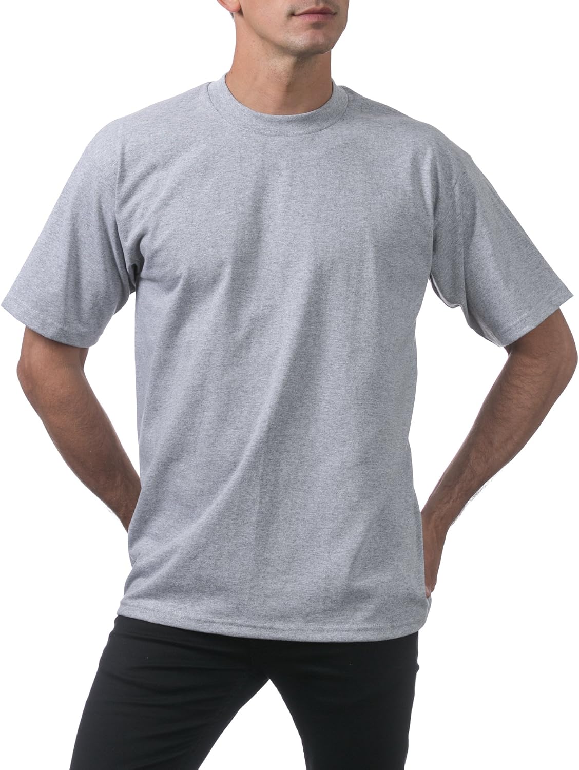 Pro Club Mens Heavyweight Cotton Short Sleeve Crew Neck T-Shirt - Image 3