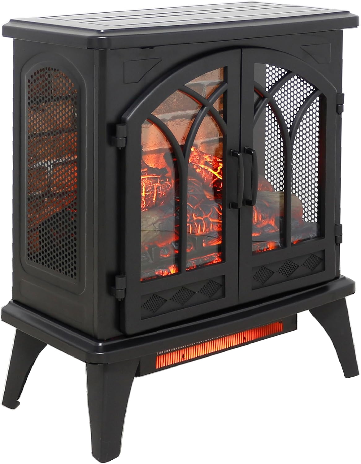 24 inch 3D Flame Electric Quartz Fireplace Stove with Remote Control