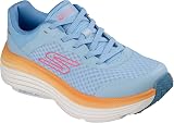Skechers Femme Max Cushioning Endeavour Canova Basket, Blue Synthetic/Orange Trim, 38 EU - 4