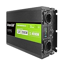 Convertitore di tensione LCD Green Cell 2000W, 4000W da 12V a 230V Convertitore di tensione sinusoidale pura Convertitore inverter PowerInverter Convertitore CA CC Caricatore per auto per roulotte