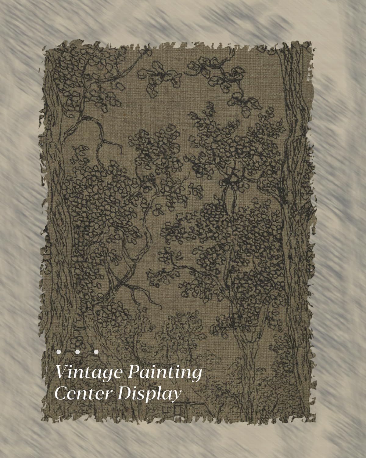 HUARCEY Gold Framed Canvas Wall Art, Antique Sketch Landscape Pictures Vintage Decor, Bedroom Kitchen Shelf Decor, Dark Moody Retro Country Farmhouse Canvas Paintings, 12x16inch