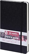Talens Art Creation Sketchbook Black | 13 x 21 cm, 140 g, 80 sheets | Hardcover Sketchbook for Pencil, Pastel, Ink, Gouache