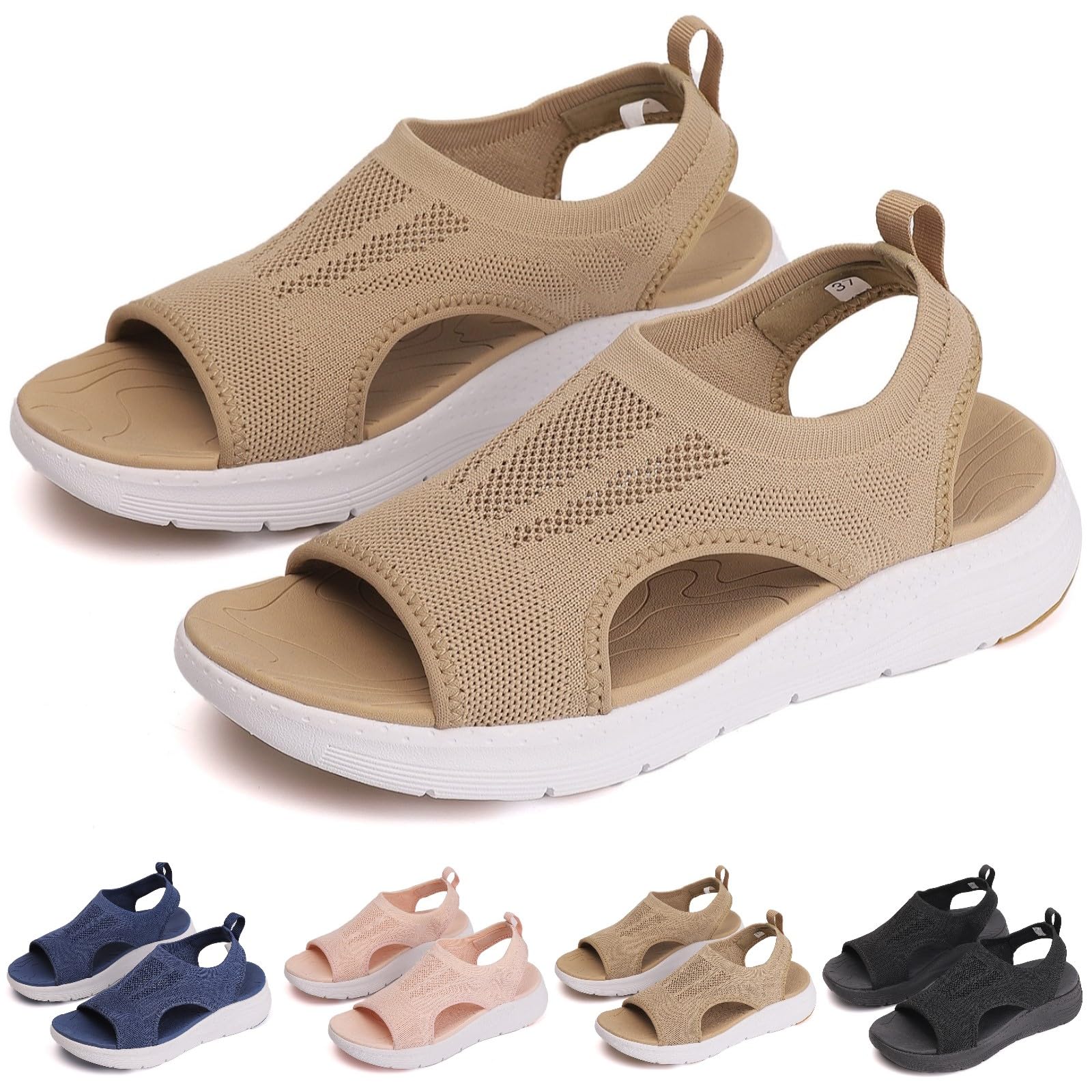 Generic Women's Breathable Orthopedic Sandals Comfortable Walking Tennis Shoes Arch Support Wide Fit Plantar Fasciitis Sport Athletic Hiking Outdoor