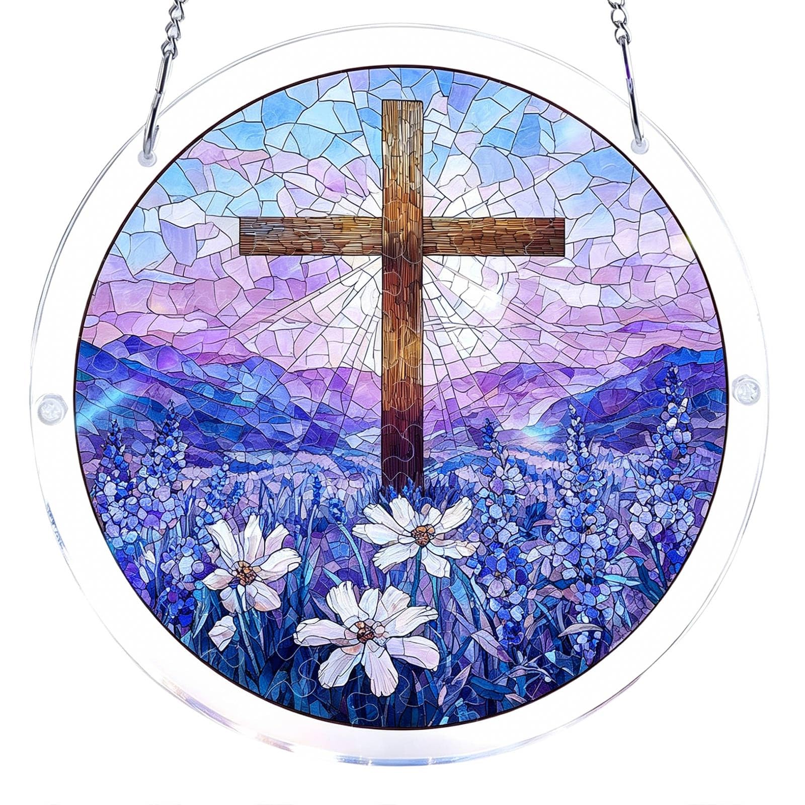 Sun Acrylic Catcher Puzzles, Tree of Radiant Glass Puzzle, Sun Acrylic Catcher Puzzles for Doors Garden, Mother's Day Christmas Birthday Gifts for Women Men (Color-K)