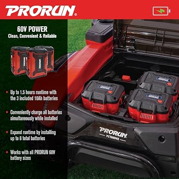 PRORUN 60V Zero Turn Riding Lawn Mower