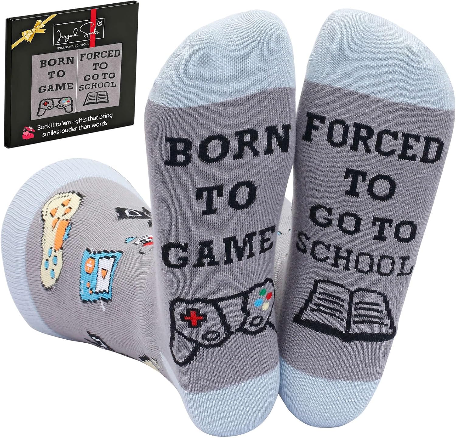 IRISGOD Funny Nerd Socks | Cool Stocking Stuffers | Holiday Gifts For Men and Women