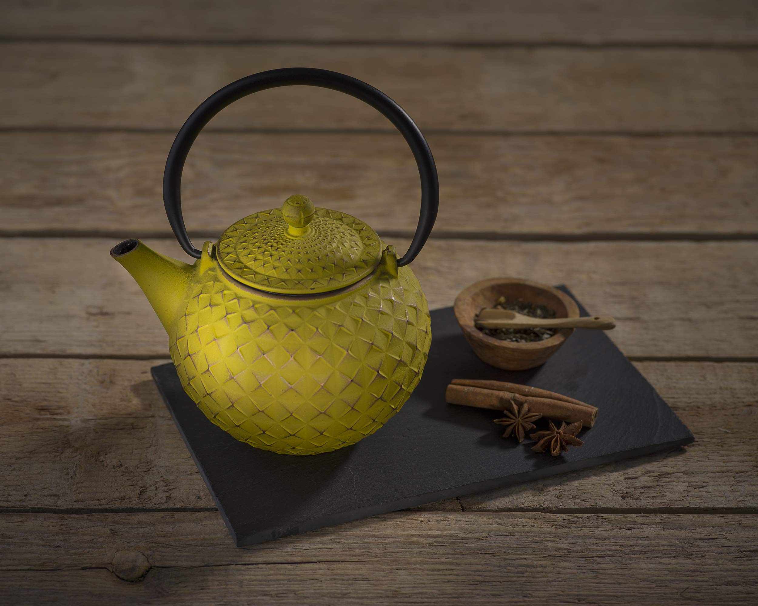 Cosy & Trendy 181009GG Sakai Tetera de Hierro Fundido con Filtro, 1 L, Dorado/Verde