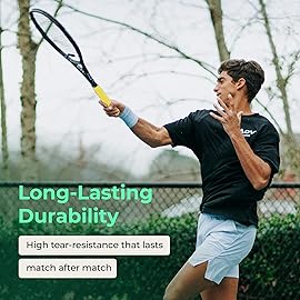 ADV Dry Tennis Overgrip Tape - 3, 12, 30, 60 Pack - FeltTac Tennis Racket Grip Tape - Ultra Absorbent Tennis Grip Tape - Comfort Tennis Racket Grips - Tennis Grips Overgrip (12-Pack Yellow)