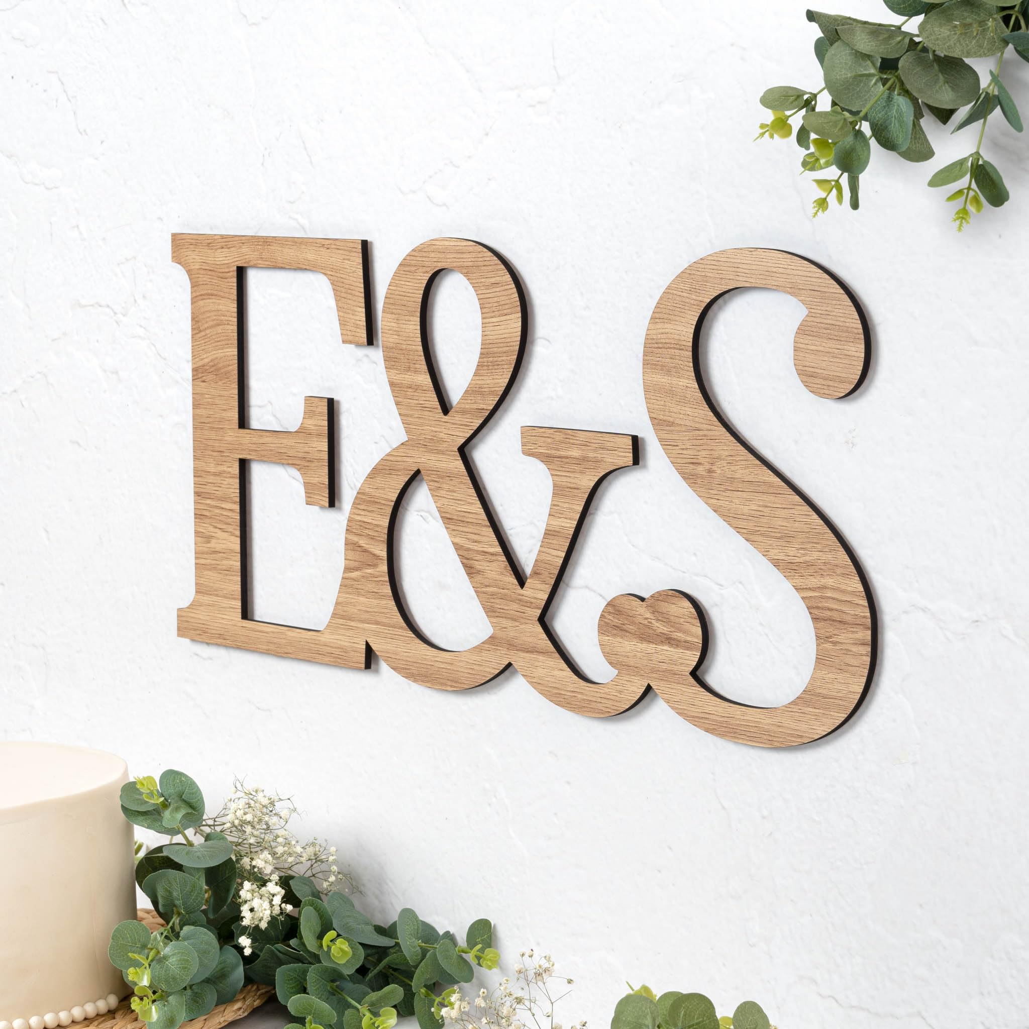 Wanapix | Prénoms en Bois Personnalisés | Déco Chambre/Maison | Cadeau Mariage/Baptême | Chêne | 30 cm