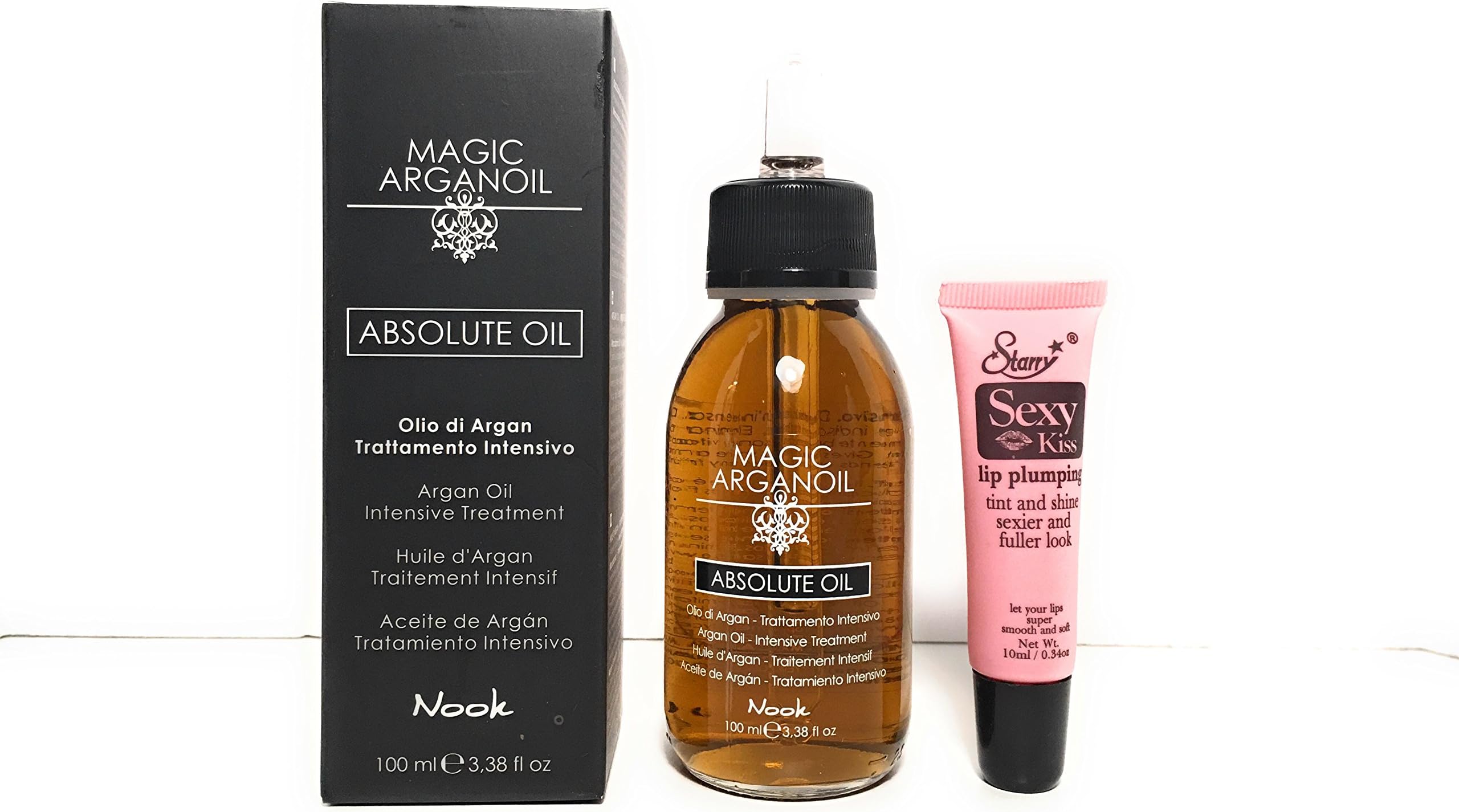 Maxima Nook Magic Arganoil Absolute Oil 100ml/3.38 oz - Free Starry Lip P;umping Gloss 10ml