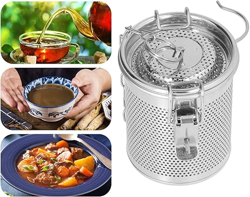 Miniatura 3 de Bolsa de condimentos de acero inoxidable, coladores y filtros de bolas de té, infusor de té, filtro de especias multiusos para condimentos, colador
