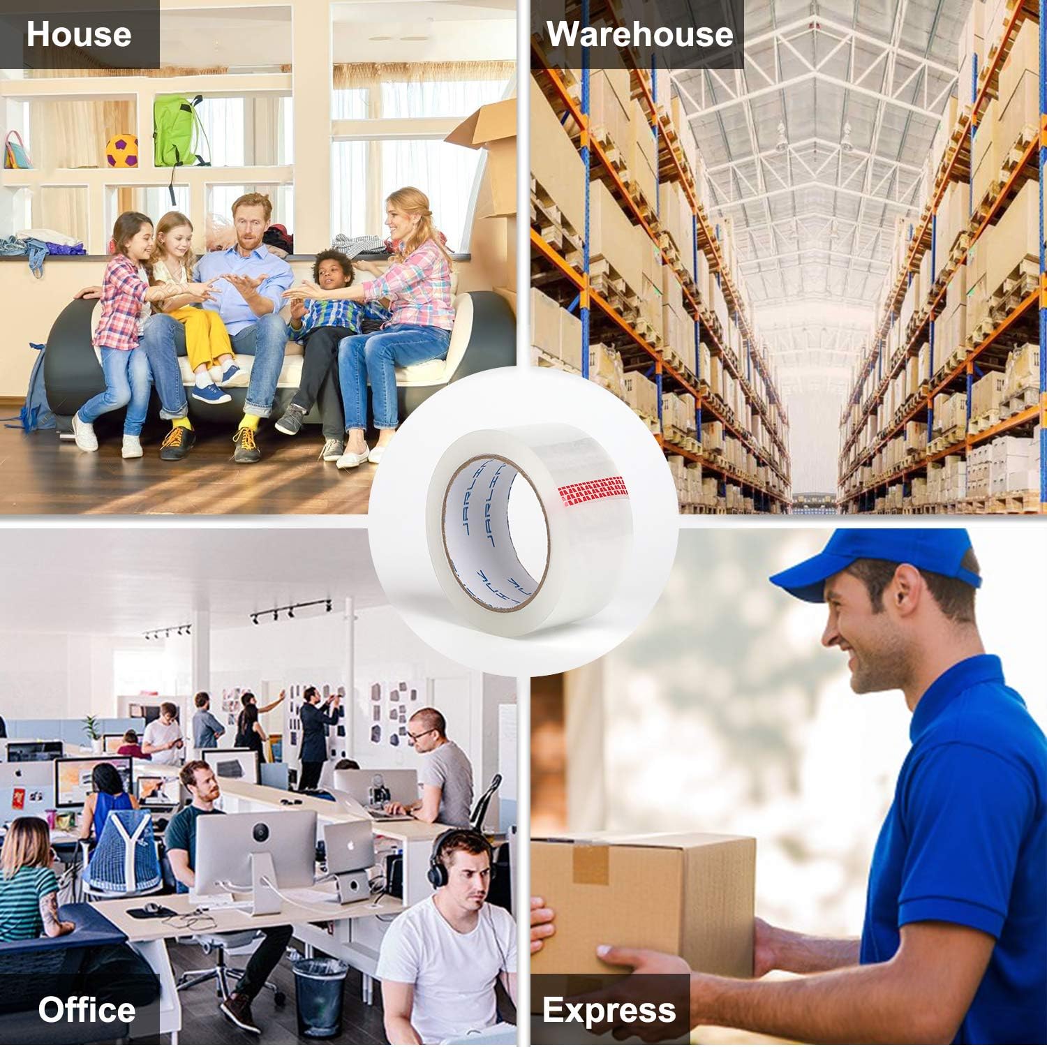 Buy 2 get 3 JARLINK Clear Packing Tape (12 Rolls), Heavy Duty Packaging Tape for Shipping Packaging Moving Sealing, 2.7mil Thick, 1.88 inches Wide, 60 Yards Per Roll, 720 Total Yards Crazy Clearance JARLINK Clear Packing Tape (12 Rolls), Heavy Duty Packaging Tape for Shipping Packaging Moving Sealing, 2.7mil Thick, 1.88 inches Wide, 60 Yards Per Roll, 720 Total Yards