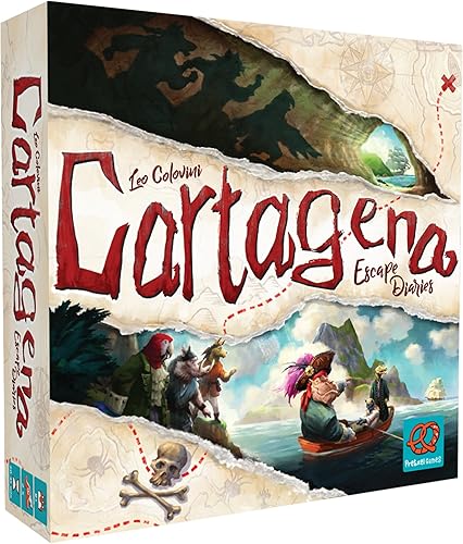 Juego de mesa Cartagena Escape Diaries - Juego de aventura pirata, juego de estrategia, divertido juego familiar para niños y adultos, a partir de 8