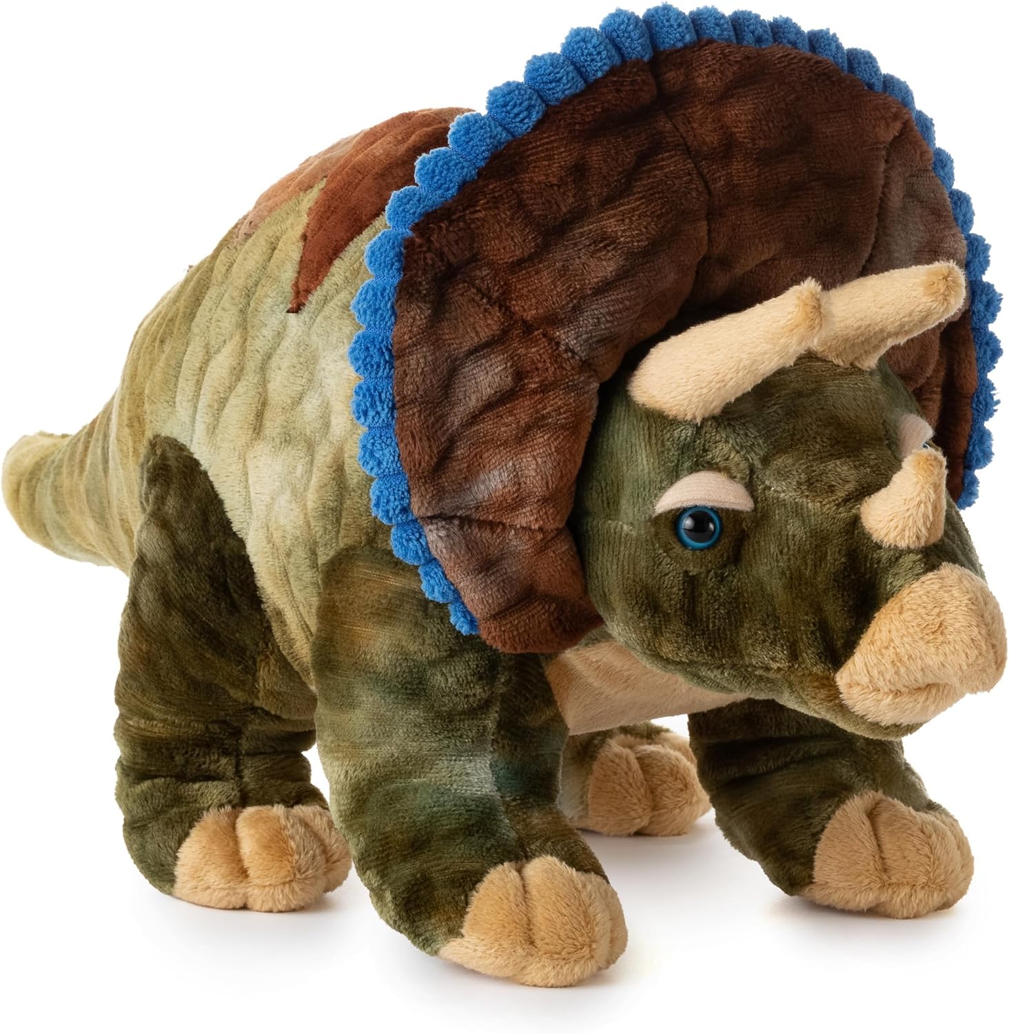 The Petting Zoo Triceratops Stuffed Animal Plushie, Gift for Kids, Dinosaur Animals, Triceratops Dinosaur Plush Toy, 16 inches
