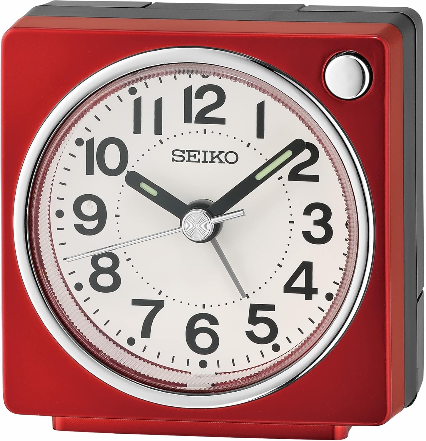 SEIKO Fuji Dark Bedroom Alarm Clock, Metallic Black