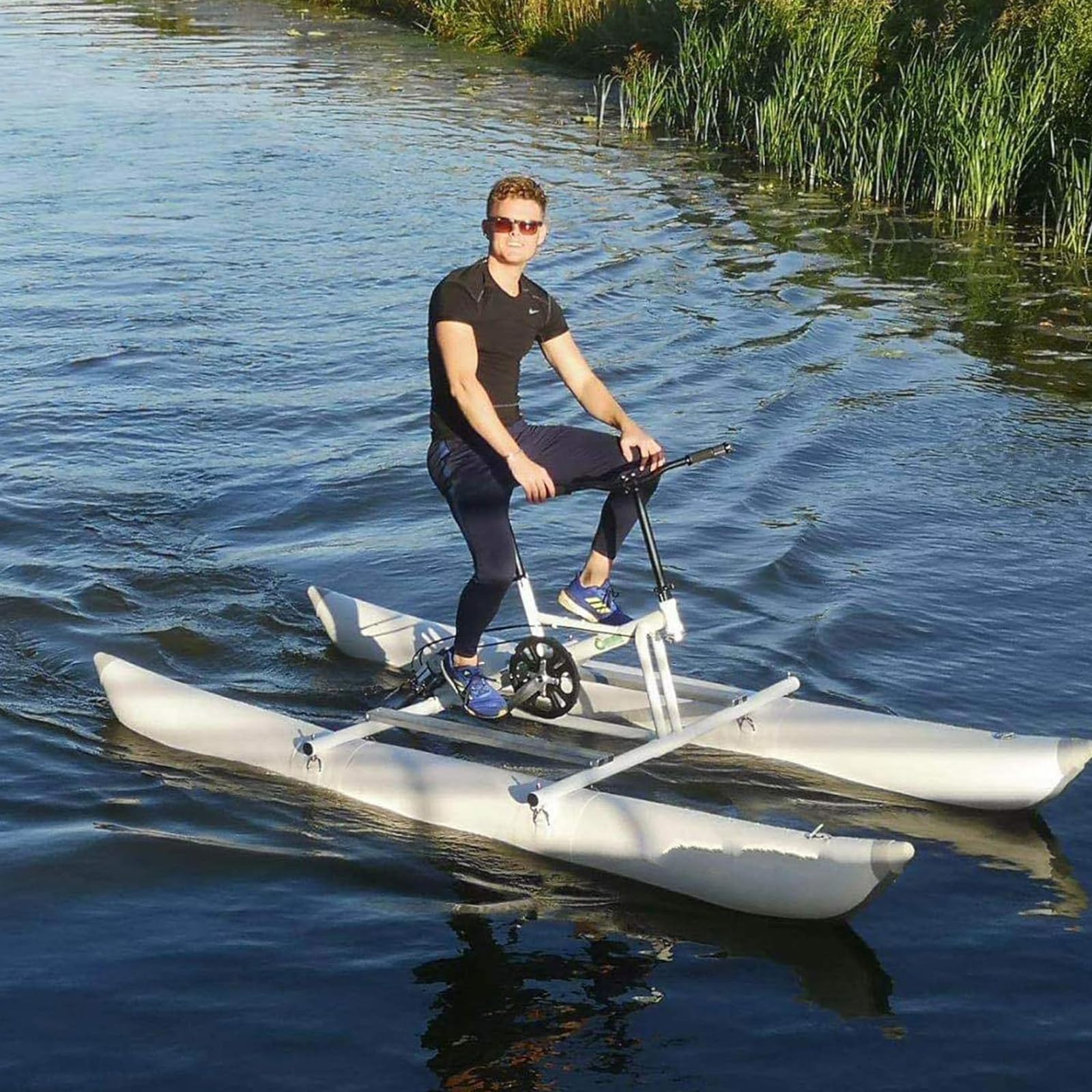Bici d'Acqua per Il Tempo Libero All'aperto, Barca per Bici Kayak Gonfiabile sul Lago, Kayak Turistico per Sport Acquatici Barca per Bici A Pedali da Mare per La Pesca Sportiva E Divertente