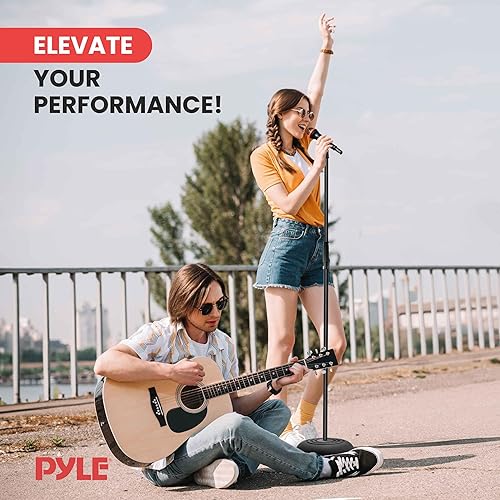 Miniatura 7 de Pyle Soporte de micrófono de altura ajustable, soporte universal de micrófono de 36.2 a 63.7 pulgadas, diseño compacto, resistente y ligero, ideal