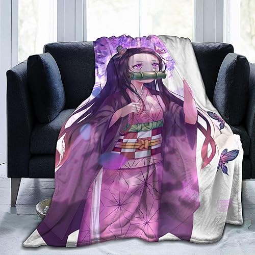 Manta de anime Nezuko  Manta de franela súper suave para sofá, ropa de cama, sala de estar, regalo para niños y adultos 02, 50 x 40 pulgadas disponible en Yaxa Peru