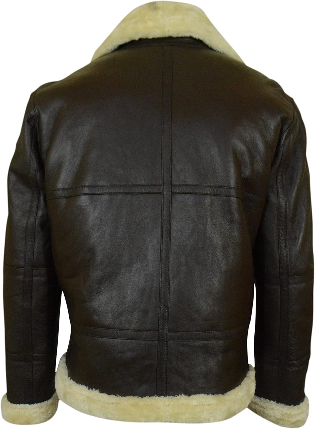 MAG Leather RAF Bomber Ginger B3 Bomber Aviator Faux Shearling Bomber Sheepskin Leather Jacket for Men
