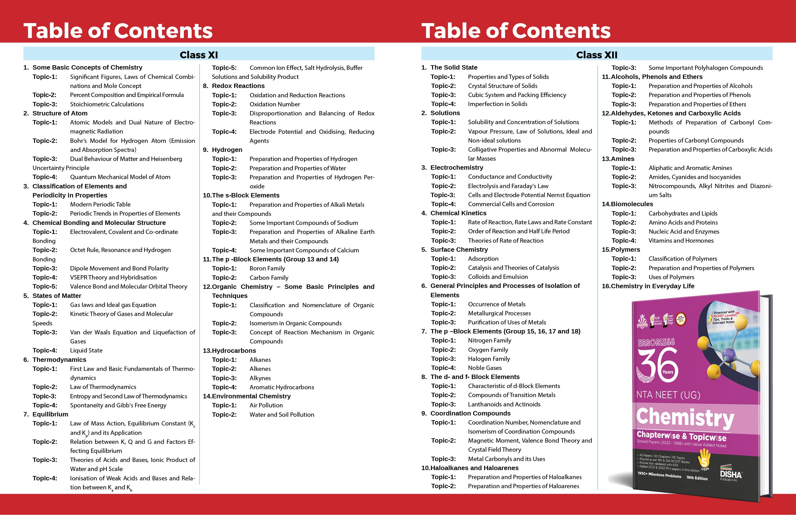 Errorless 36 Previous Years NTA NEET (UG) Physics, Chemistry & Biology Chapter-wise & Topic-wise Solved Papers with Value Added Notes (2023 - 1988) 18th Edition | PYQs Question Bank | 3