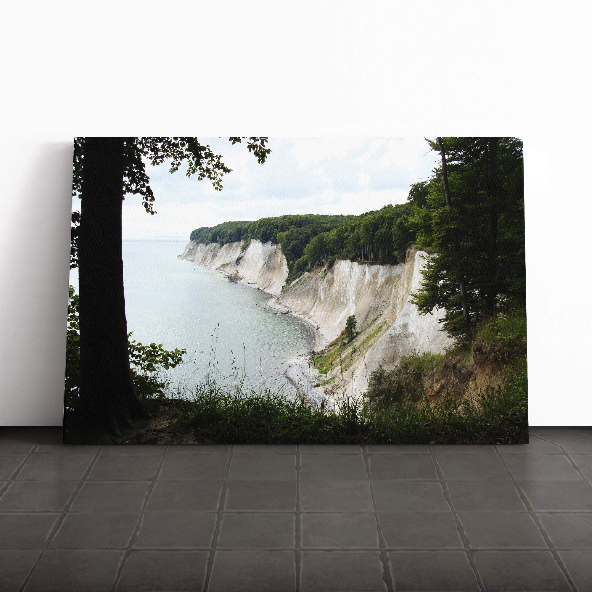 Coast Seascape Cliff (2) Canvas Print | Gallery Wrapped 30mm Frame Wall Art | 30x20 inches | Ready to Hang | Modern Seascape Picture | Living Room Bedroom Lounge Office
