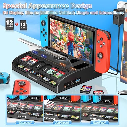 Miniatura 6 de Estación de acoplamiento de interruptor de TV para Nintendo SwitchOLED con carga de controlador Joycon, soporte 4K1080P HDMI Switch Charger Estación