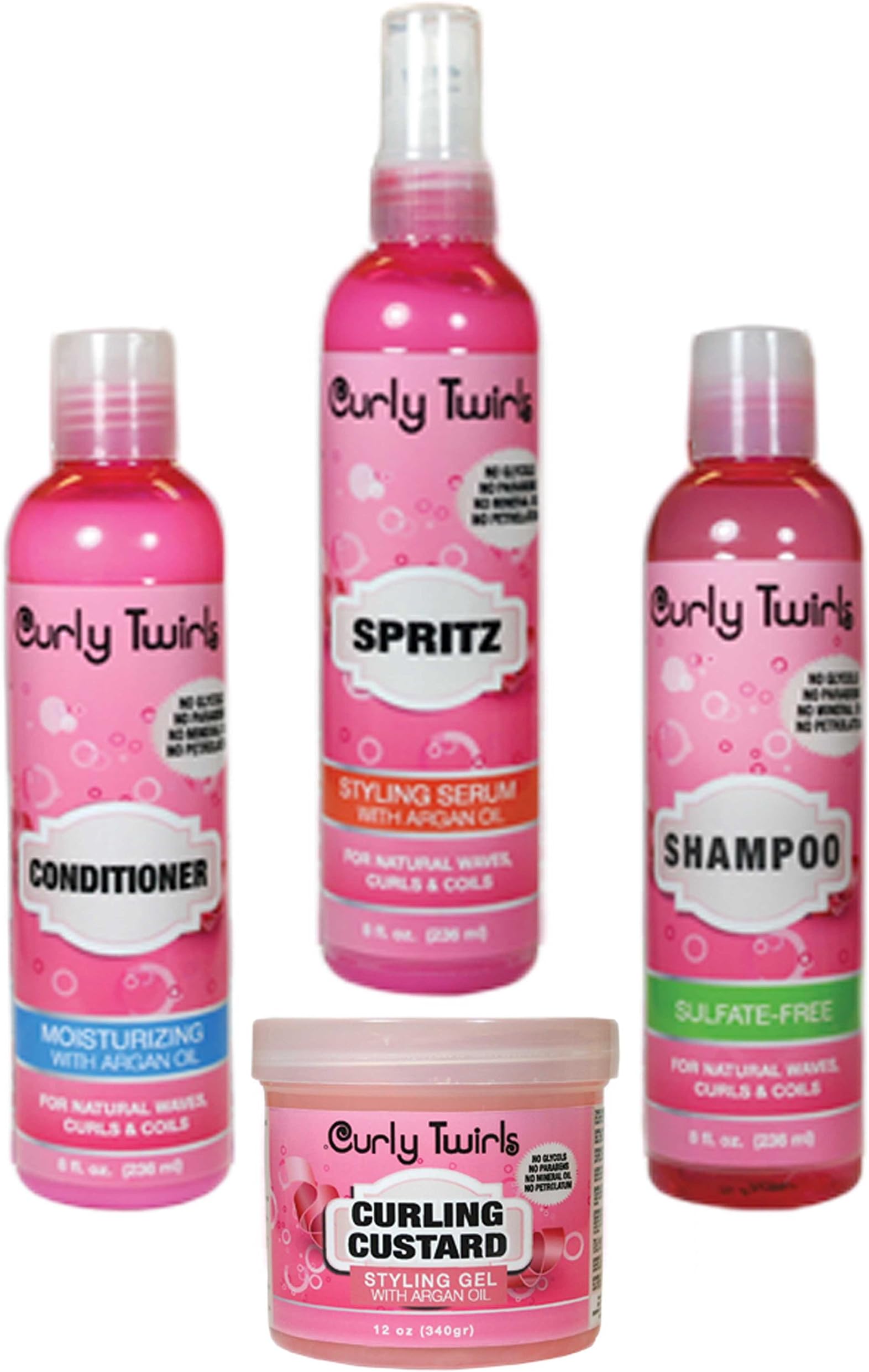 assorted 4pcs - Shampoo, Conditioner, Styling Serum & Styling Gel