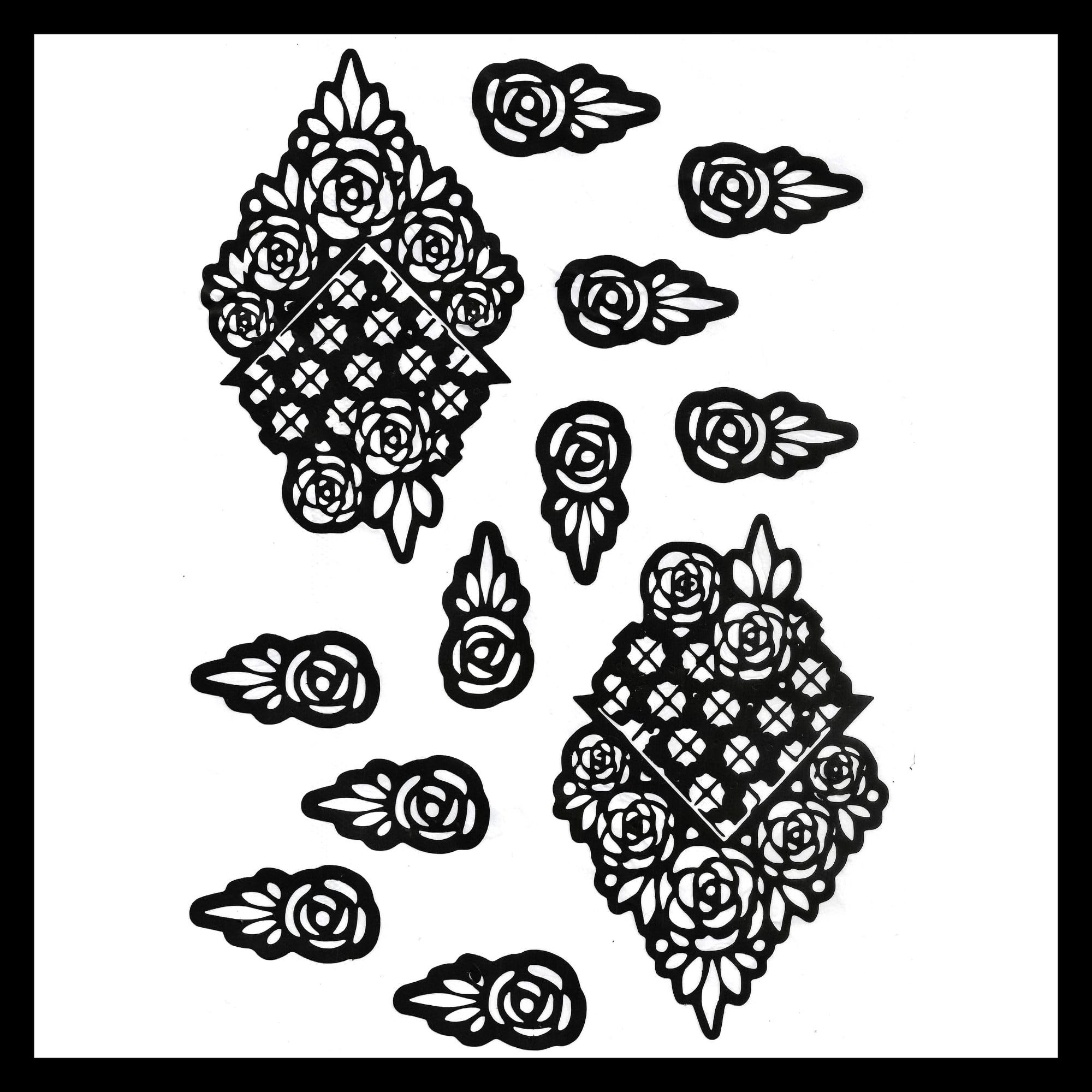 Mehndi Stencil Design Full Hand Set | Henna Tattoo Stencil for Women, Girls and Kids | Easy to use in just 4 Steps | Royal Rose Jaal & Lattice Mehandi Sticker | (MS-29)-image-20