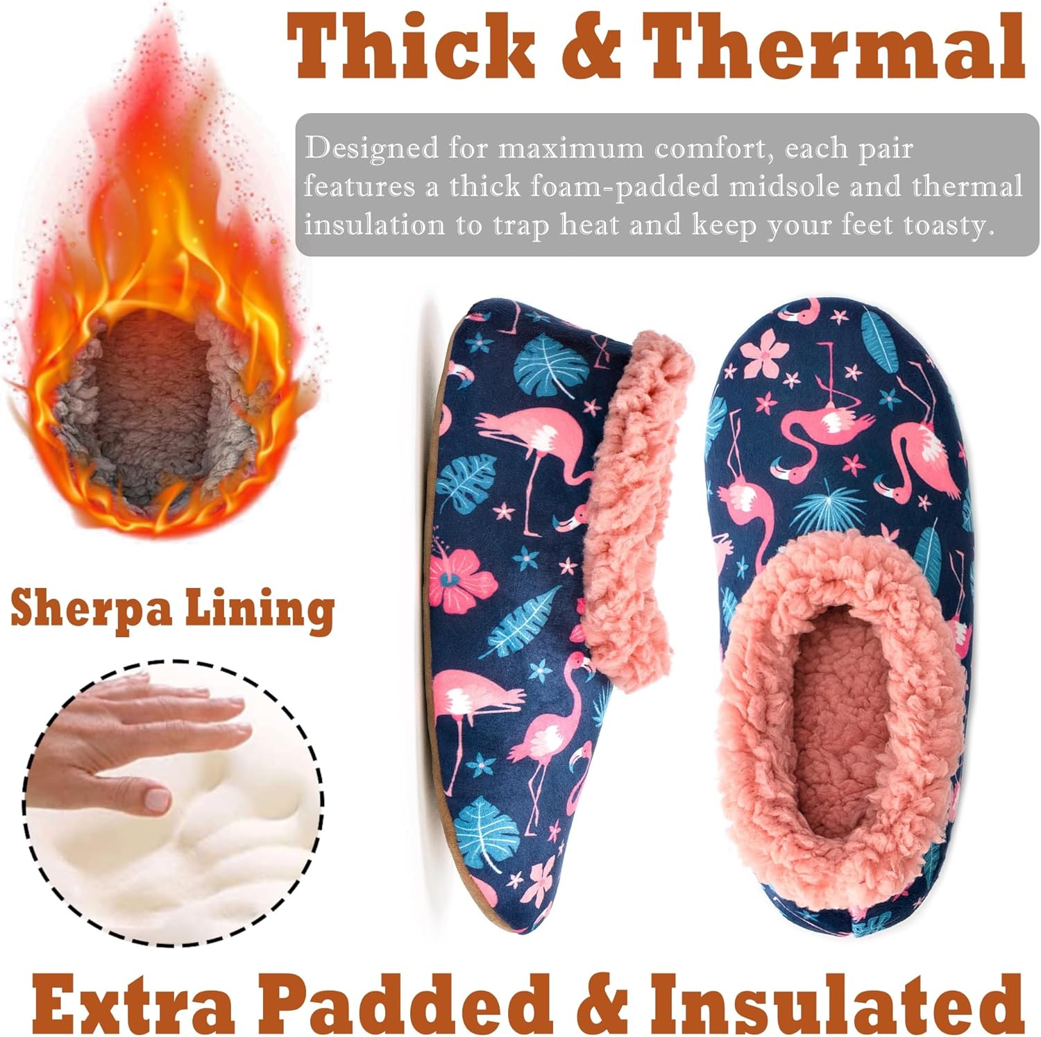 cosyone1997 Slippers for Women Indoor Non Slip Soft Sole Slippers, Fuzzy Sherpa Lined, Cute Animal Print - Image 5