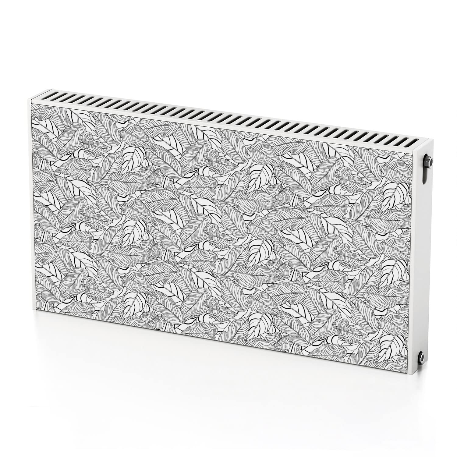 Coloray Magnetic Radiator Cover Self-Adhesive Magnet 110x60 cm 43.3x23.6 inches Protection - Art long leaves