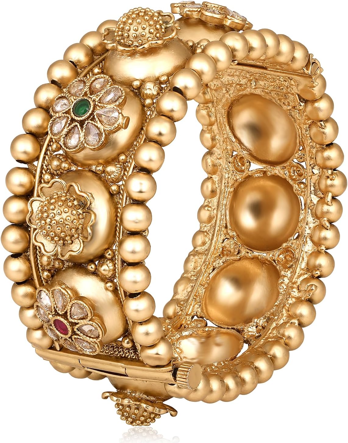 Aheli Gold Plated Openable Kada Bangle Traditional Jewellery Gift for Women