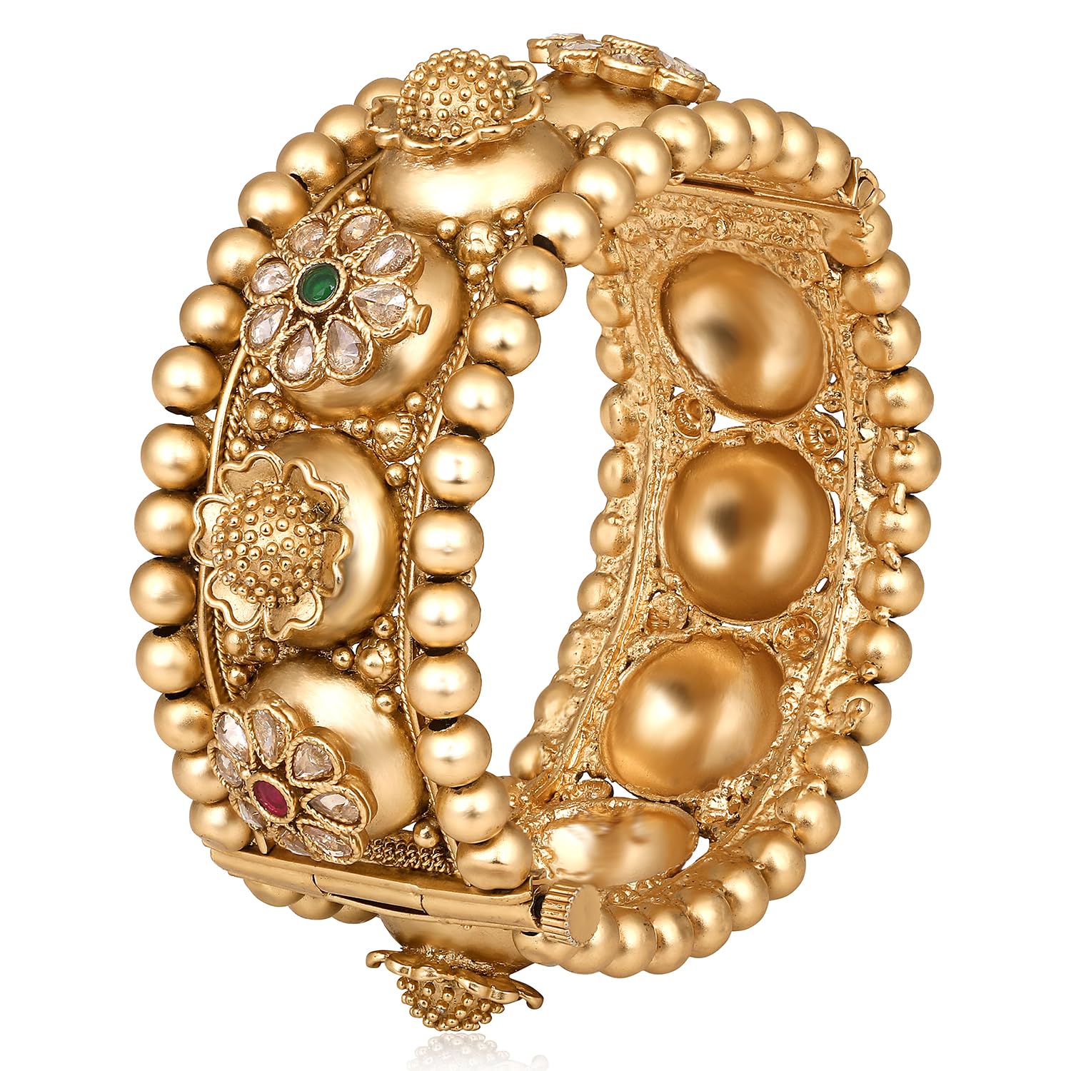 See full amazon price history chart for Peora Gold Plated Synthetic Stone Studded Dome Style Thick Single Piece Openable Kada Bangle Traditional Jewellery for Women (Size - 2.4 inch) Peora Gold Plated Synthetic Stone Studded Dome Style Thick Single Piece Openable Kada Bangle Traditional Jewellery for Women (Size - 2.4 inch) (B0D47J7K6F) Amazon Price History, Amazon Price Tracker