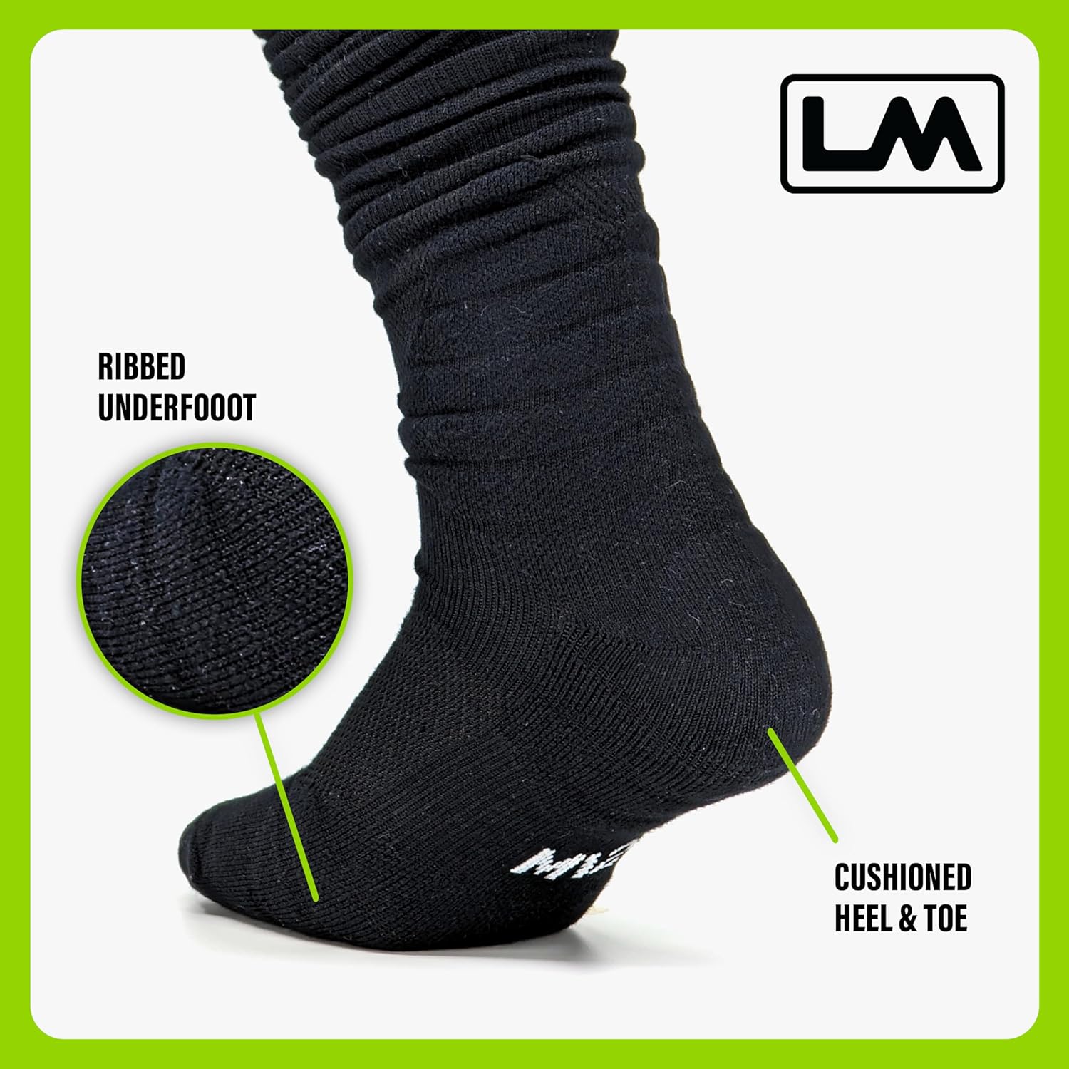 Loud Mouth Scrunch Football Socks - Image 4