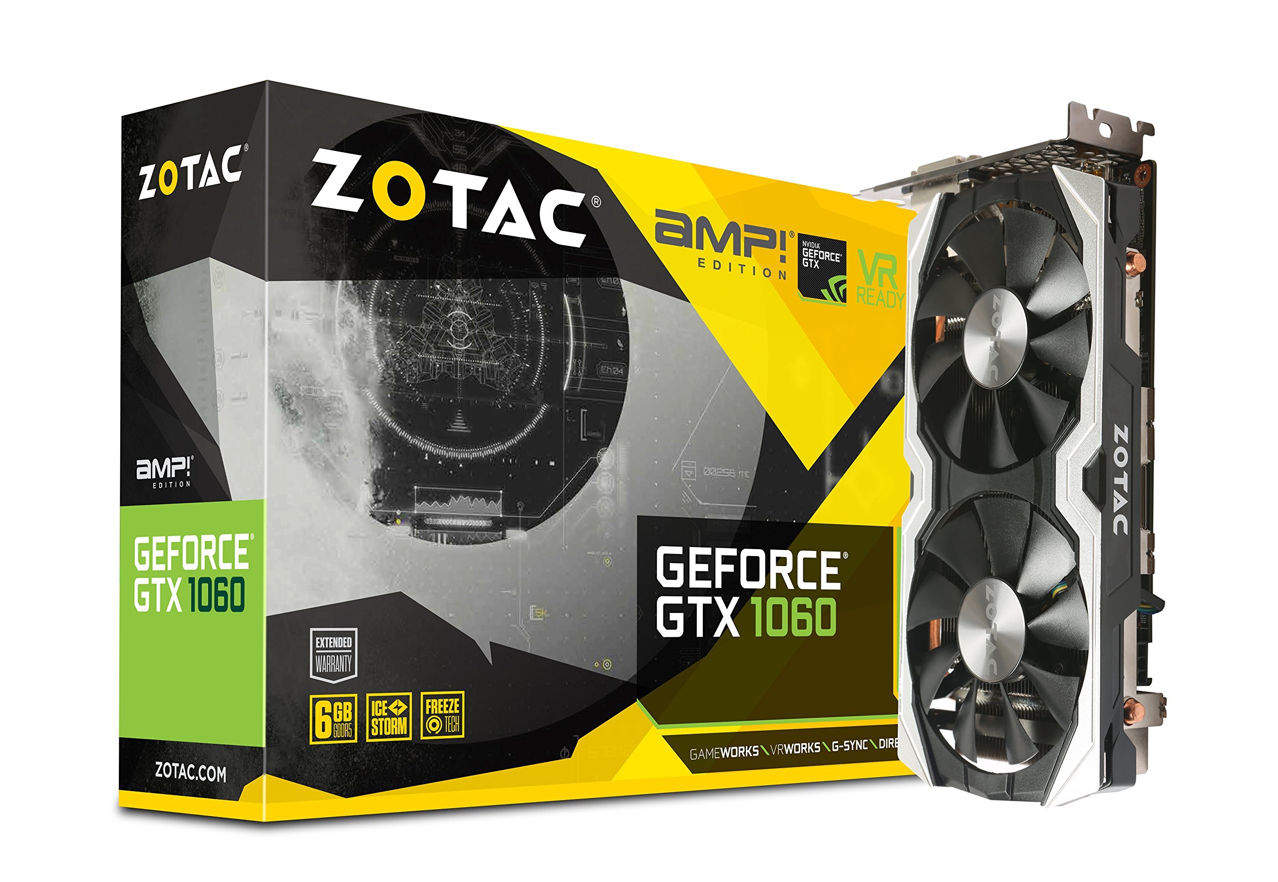 ZOTAC GEFORCE GTX 1060 6GB 2台セット。 Zotac Geforce Gtx 1060 Amp 6gb Gddr5 Dual Fan Graphics