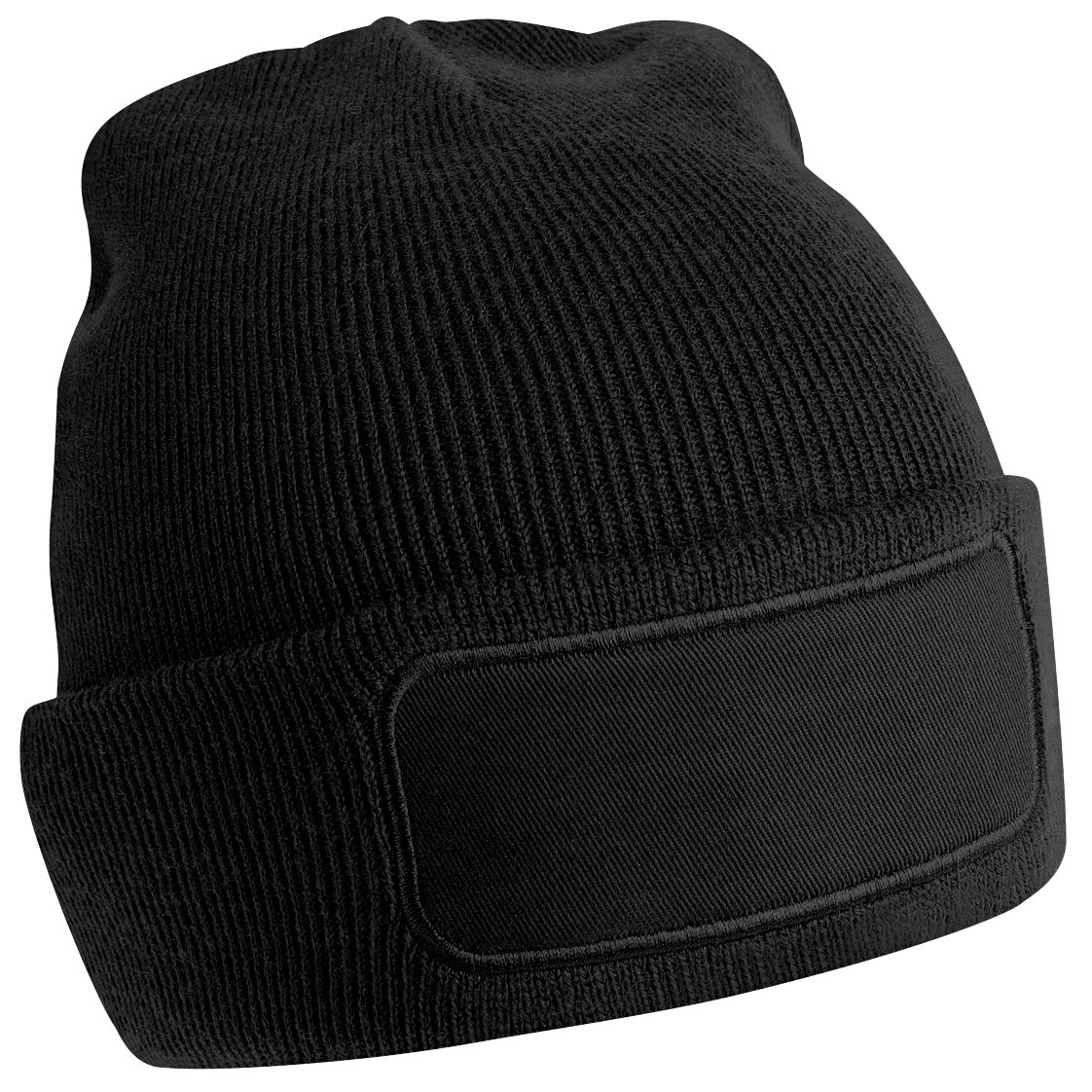 Beechfield Beanie knitted hat in Black