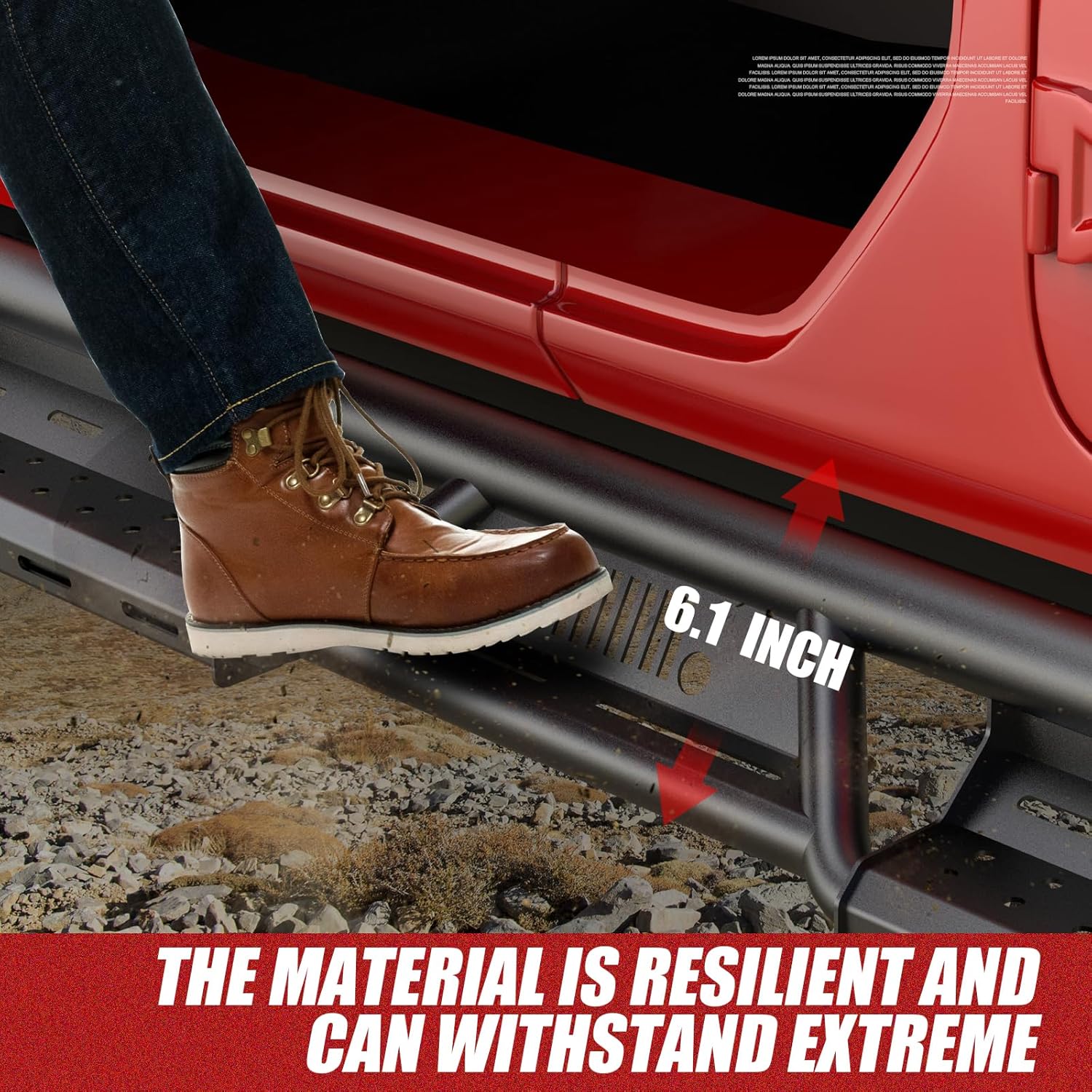 Running Boards Side Steps Compatible with 2007-2018 Jeep Wrangler JK JKU Unlimited 4 Doors, Bolt-on Drop Side Steps Rails, Heavy-Duty Steel Nerf Bars Step Plates Rock Sliders Rail, Textured Black