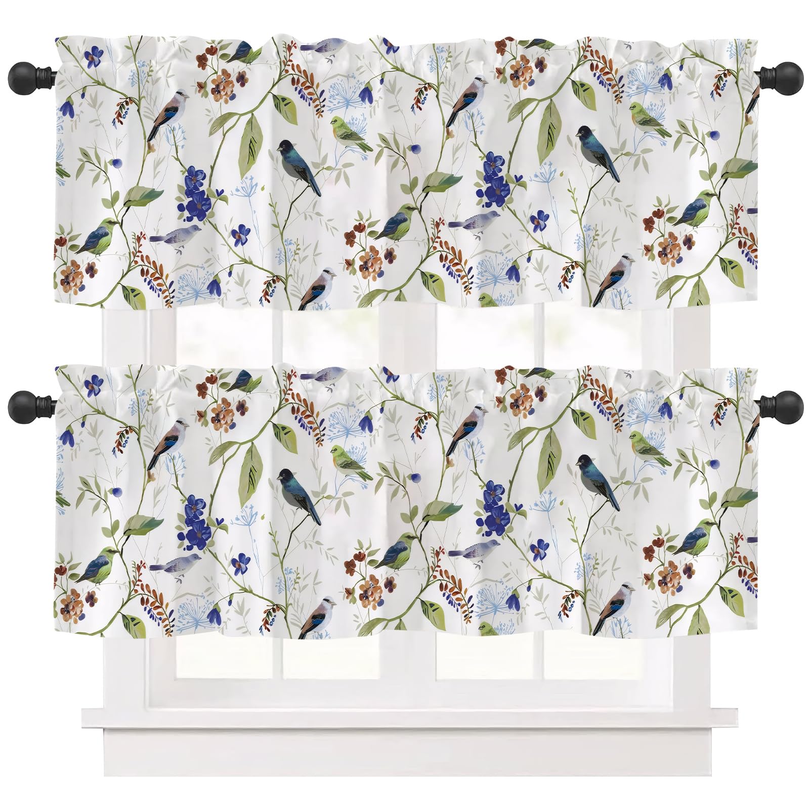 Cortina Art Cortinas de Cocina Cenefa Moderna para Cocina,Comedor,restaurante45cmH 137cmB 2-Pack