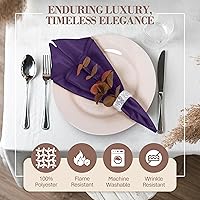 Vista 171 de Ultimate Textile -1 docena - Reversible Shantung Satin - Majestic - Servilletas de tela Majestic de 17 x 17 pulgadas color azul pizarra