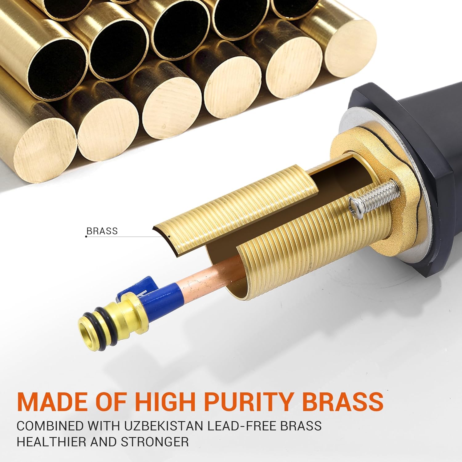 Pull Down Bathroom Faucet Black- Matte Black Sink Faucet with Sprayer, Bathroom Pull Out Faucets, 2-Handles Widespread Vanity Faucets 3 Hole 8 Inch 360 Swivel Spout with Pop-up Drain & Lines - Image 7